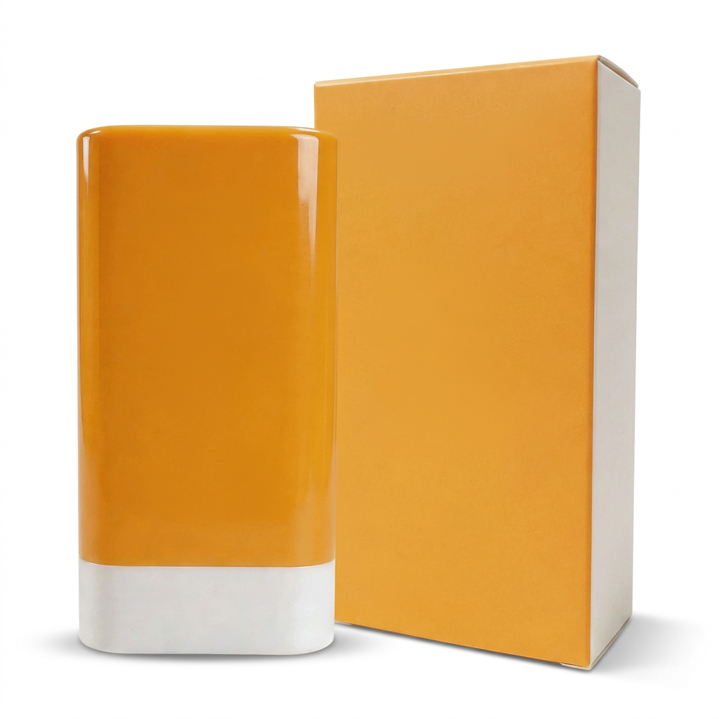 Everyday Sunscreen Stick — A Golden-Orange Essential for Morning Routines, City Days & Weekend Plans