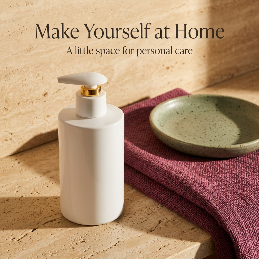 Honey body lotion in a relaxed home care setting