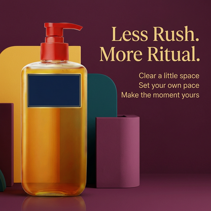 Less Rush More Ritual shower oil detail image