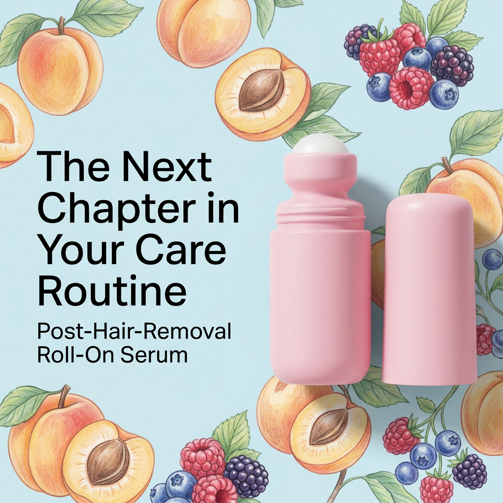 Post-hair-removal roll-on serum editorial detail