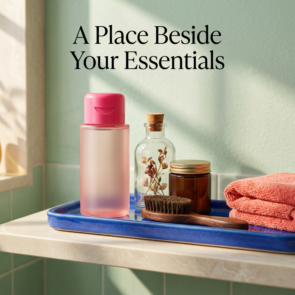 Underarm toner beside personal care essentials