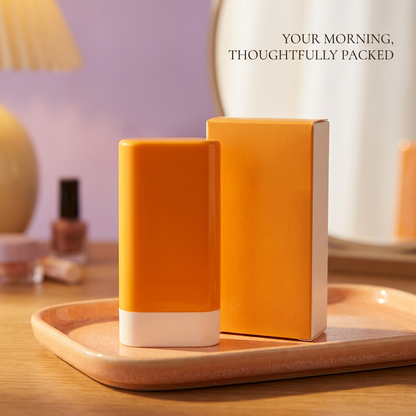 Everyday Sunscreen Stick — A Golden-Orange Essential for Morning Routines, City Days & Weekend Plans