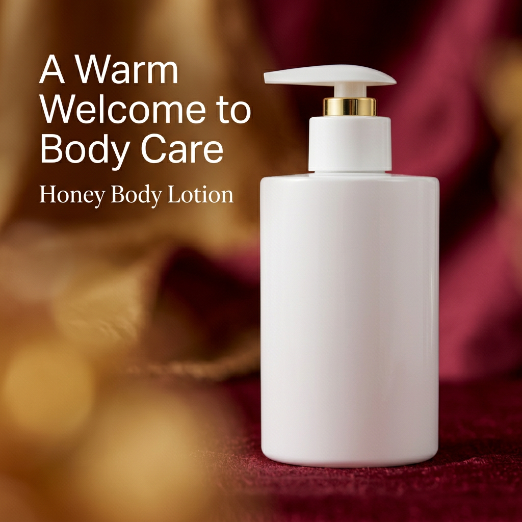A Warm Welcome to Body Care honey lotion detail