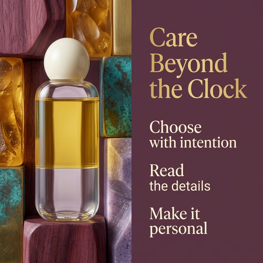 Care Beyond the Clock body serum oil campaign